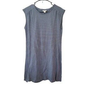 Sundance Blue & White Stripe T-Shirt Dress Size Medium